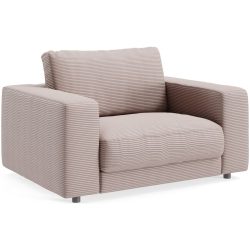 Sessel Ava Stoff 140 cm 107 cm - Farbe: Rosa - Material: Bezug: 88% Polyester, 12% Polyacryl - Möbel Konfigurator: Traummöbel individuell