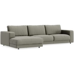 Ecksofa Ava Grau Stoff B 320 T 170 cm - Farbe: anthrazit - Material: Bezug: 100% Polyester - Möbel Konfigurator: Traummöbel individuell