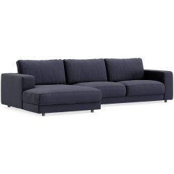 Ecksofa Ava Blau Stoff B 320 T 170 cm - Farbe: navy - Material: Bezug: 100% Polyester - Möbel Konfigurator: Traummöbel individuell zusammenstellen -