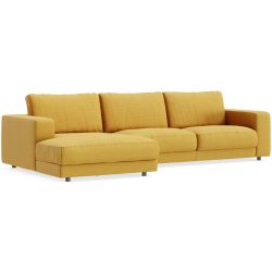 Ecksofa Ava Gelb Stoff B 320 T 170 cm - Farbe: Gold - Material: Bezug: 88% Polyester, 12% Polyacryl - Möbel Konfigurator: Traummöbel individuell