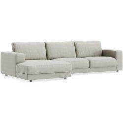 Ecksofa Ava Grau Stoff B 320 T 170 cm - Farbe: Light Grey - Material: Bezug: 88% Polyester, 12% Polyacryl - Möbel Konfigurator: Traummöbel individuell