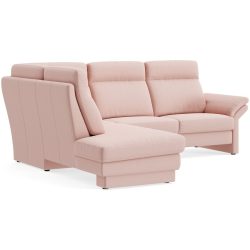 Ecksofa Albula Rosa Stoff 250 cm 215 cm - Farbe: Cosmopolitan rosa - Material: Echtstoff - Möbel Konfigurator: Traummöbel individuell zusammenstellen