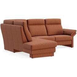 Ecksofa Albula Braun Stoff 250 cm 215 cm - Farbe: Cosmopolitan rusty - Material: Echtstoff - Möbel Konfigurator: Traummöbel individuell