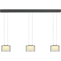 Designer-Pendellampe Bankamp Grand Smoke anthrazit - LED - Lichtfarbe: Warmweiss - Kaltes Tagesweiss - Designer-Pendellampe- LED Energiesparlampe