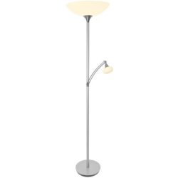 Designer-Stehlampe Bankamp Vera aluminium matt dimmbar H 180 cm - LED - Lichtfarbe: Warmweiss - Designer-Stehlampe- LED Energiesparlampe