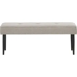 Bank Andris Beige Stoff/Metall 140 cm 48 cm - Farbe: sand - Material: Polyester/Metall - Bank