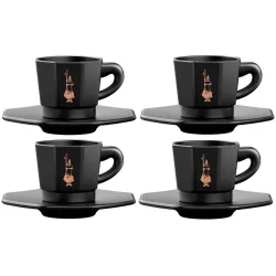 Bialetti - Tassen-Set, 80 ml, Black