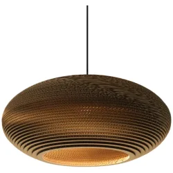 Graypants Pendellampe Disc Karton braun Ø 51cm E27 - Pendellampe