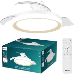 Deckenventilator mit Licht Bliss Philips Kunststoff gold 28W Ventilator + 35W Deckenlampe - LED - Deckenventilator mit Licht- LED Energiesparlampe