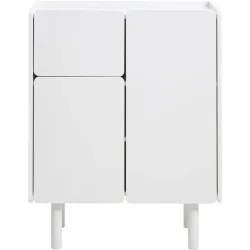 Highboard Bernd Weiss MDF/Stahl 80 cm 100 cm - Material: MDF/Metall - Highboard