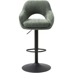Barhocker 2er-Set Cornell Grün Polyester/Metall 51 cm 95.5 cm - Farbe: waldgrün - Barhocker 2er-Set