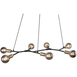 NORDLUX Pendellampe Josefine Schwarz Metall B 91 cm H 4.4 cm - Pendellampe