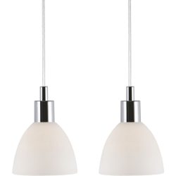 NORDLUX Pendellampe Ray Edelstahl Glas B 12 H 16 cm - Farbe: chrom - Pendellampe