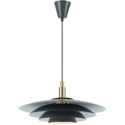 NORDLUX Pendellampe Bretagne Grau Metall B 38 cm H 18.8 cm - Pendellampe