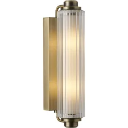 NORDLUX Wandlampe Nimal Edelstahl Kunststoff B 7.8 H 35 cm - Farbe: messing - Material: Plastik - Wandlampe
