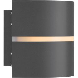 NORDLUX Wandlampe aussen Sibelis Grau Kunststoff B 19.5 H 12 cm - Farbe: anthrazit - Material: Plastik - Wandlampe aussen