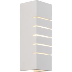 NORDLUX Wandlampe Lancio Weiss Metall/Gips B 7.5 cm H 21.5 cm - Material: Gips/Metall - Wandlampe aussen