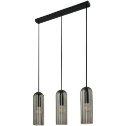 NORDLUX Pendellampe Miella Schwarz Glas/Kunststoff B 52 H 30 cm - Farbe: Rauchfarben - Pendellampe