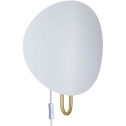 NORDLUX Wandlampe Spargo Weiss Metall B 32 cm H 39.3 cm - Farbe: Weiss/Messing - Wandlampe