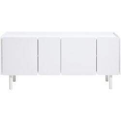 Sideboard Bernd Weiss MDF/Stahl B 160 T 45 cm - Farbe: white - Material: RAL 9003 MDF, METAL LEGS - Sideboard