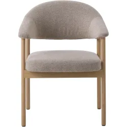 Stuhl 2er-Set Etan Beige Polyester/Holz B 63 cm - Farbe: Braun - Stuhl 2er-Set
