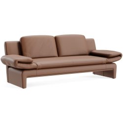 Sofa Astra Beige Leder B 308 T 83 cm - Farbe: Larina - camel 95 - Möbel Konfigurator: Traummöbel individuell zusammenstellen