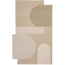 Teppich Altus Beige Wolle B 120 T 180 cm - Farbe: natur - Material: 100% WOLLE - Teppich