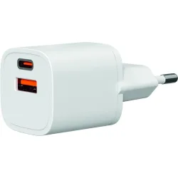 Ladeadapter Kunststoff weiss 33W 1x USB-A + 1x USB-C
