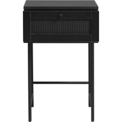 Beistelltisch Lysband Schwarz Stahl/MDF B 45 cm - Beistelltisch