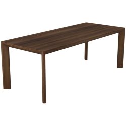 Esstisch Massivo Braun Holz B 220 cm - Farbe: Nussbaum angeglichen geölt - Möbel Konfigurator: Traummöbel individuell zusammenstellen - Esstisch