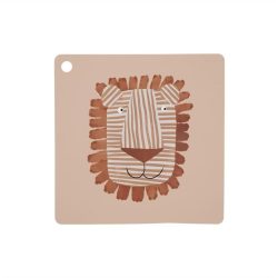 Tischset OYOY Braun Silikon/Kunststoff 38 x 38 cm H 0.15 cm - Farbe: Löwe - Tischset