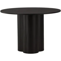 Esstisch Olav Schwarz Holz B 110 cm - Material: Eiche - Esstisch