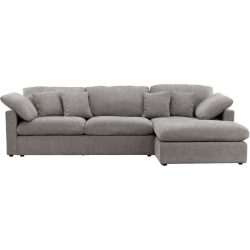Ecksofa Kust Grau Polyester B 297 T 107 cm - Farbe: Dunkelgrau - Ecksofa
