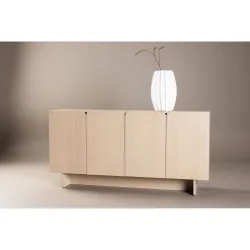 Sideboard Taura Braun MDF B 160 T 42 H 80 cm - Farbe: Hellbraun - Sideboard