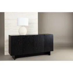 Sideboard Taura Schwarz MDF B 160 T 42 H 80 cm - Sideboard