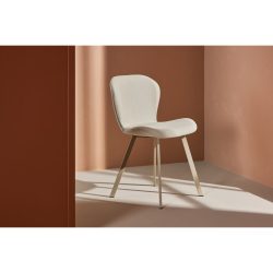 Stuhl 2er-Set Linna Beige Polyester/Stahl B 46 cm - Material: Polyester-Leinen/Stahl - Stuhl 2er-Set