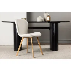 Stuhl 2er-Set Linna Beige B 46 cm - Stuhl 2er-Set