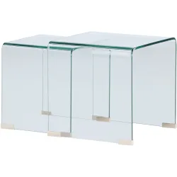Beistelltisch Taura Transparent Glas B 42 cm - Beistelltisch