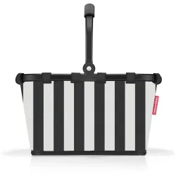 Einkaufskorb Reisenthel Schwarz/Weiss Aluminium/Polyester T 19.5 cm B 33.5 cm - Farbe: Summerstripes Black - Einkaufskorb
