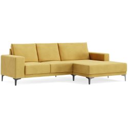 Ecksofa Bivio Gelb Stoff B 246 T 152 cm - Farbe: OSAKA - 21 mustard - Möbel Konfigurator: Traummöbel individuell zusammenstellen - Ecksofa