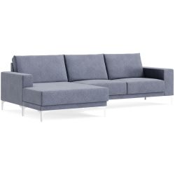 Ecksofa Bivio Blau Stoff B 262 T 152 cm - Farbe: LODGE - 16/2 dark blue - Möbel Konfigurator: Traummöbel individuell zusammenstellen - Ecksofa