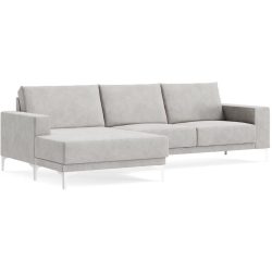 Ecksofa Bivio Grau Stoff B 262 T 152 cm - Farbe: LODGE - 3/3 warm grey - Möbel Konfigurator: Traummöbel individuell zusammenstellen - Ecksofa