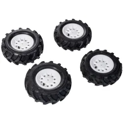 Luftreifen-Kit 310x95/325x110 Rolly Toys Schwarz Kunststoff - Farbe: schwarz/weiss - Material: Gummi/Kunststoff - Trettraktor