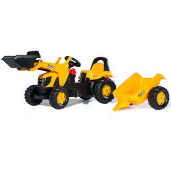 rolly®toys rollyKid JCB mit rollyKid Trailer und rollyKid Lader 023837 - gelb