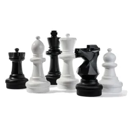 Schachfiguren - Set Rolly Toys H 64 cm Schwarz/Weiss Kunststoff - Outdoorspiele