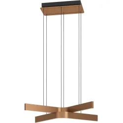 Pendellampe Folcino Bronze, schwarz 3720 lm Dimmbar B 43.5 cm