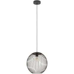 Pendellampe Almanzora Schwarz, kupfer B 32 cm