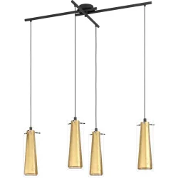 Pendellampe Pinto Gold Schwarz B 36 cm