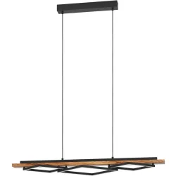 Pendellampe Boyal Schwarz, braun rustikal Dimmbar B 40 cm
