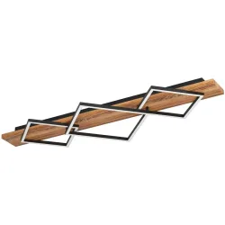 Deckenlampe Boyal Schwarz, braun rustikal B 40.5 cm